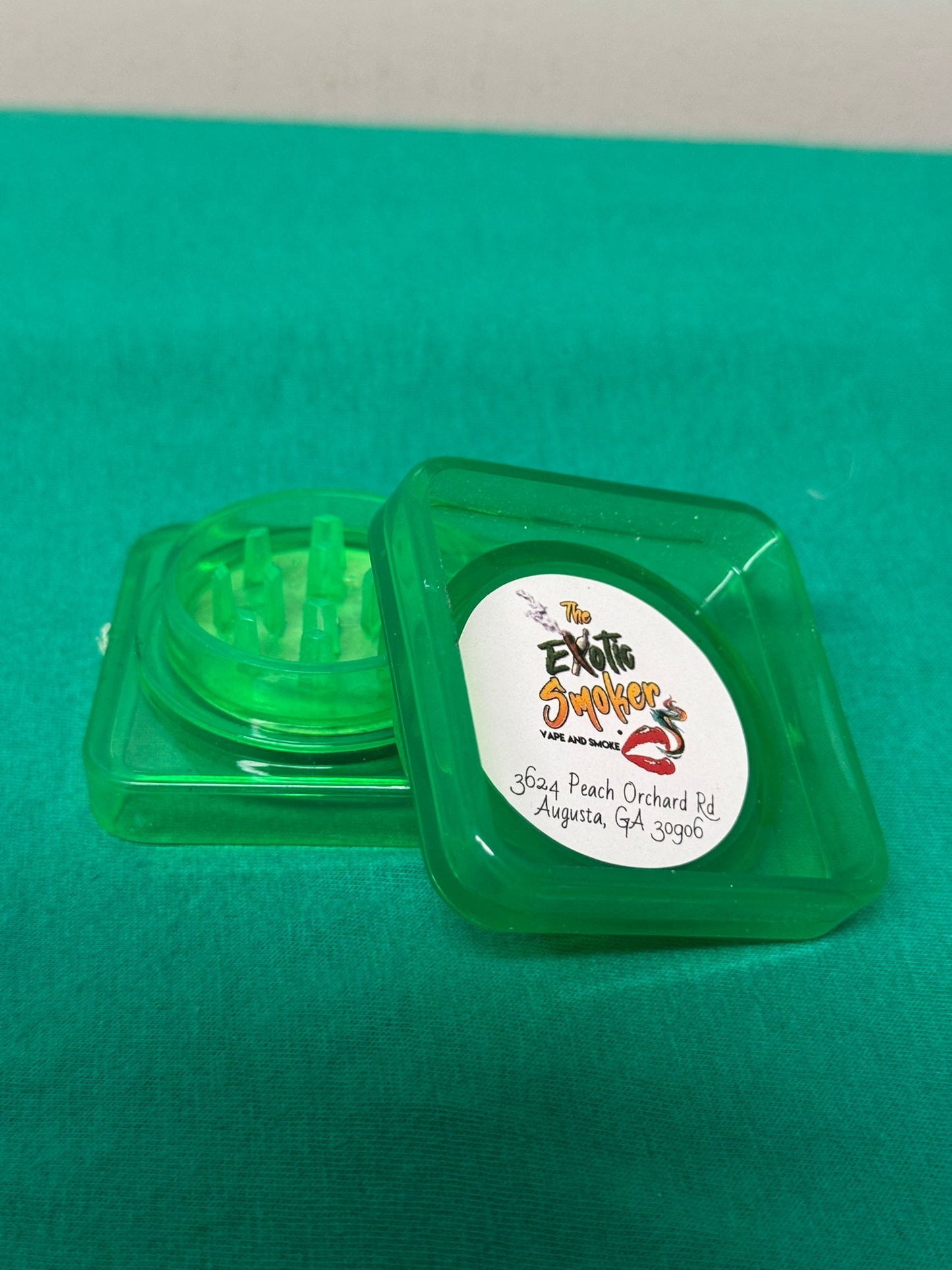 Exotic Smoker Shop Branded Plastic Grinder - Square Design - $10.99 - The Exotic Smoker